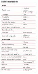 Gerador Toyama TDMG25SSE3 Diesel Refrig. a água Trifásico